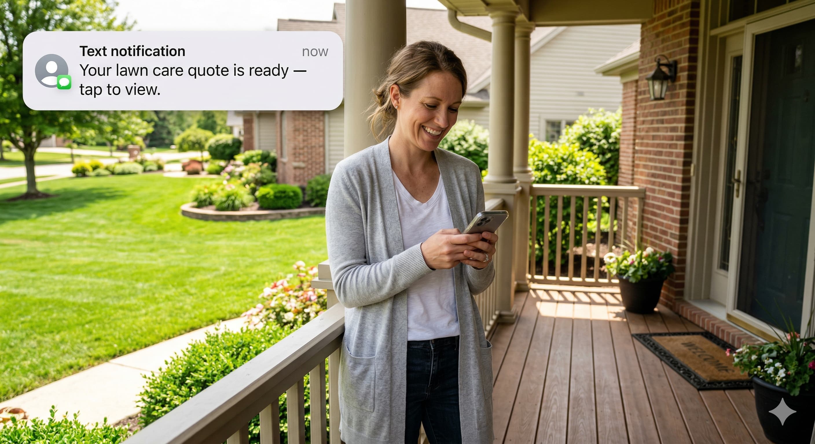 Customer gets a text notification