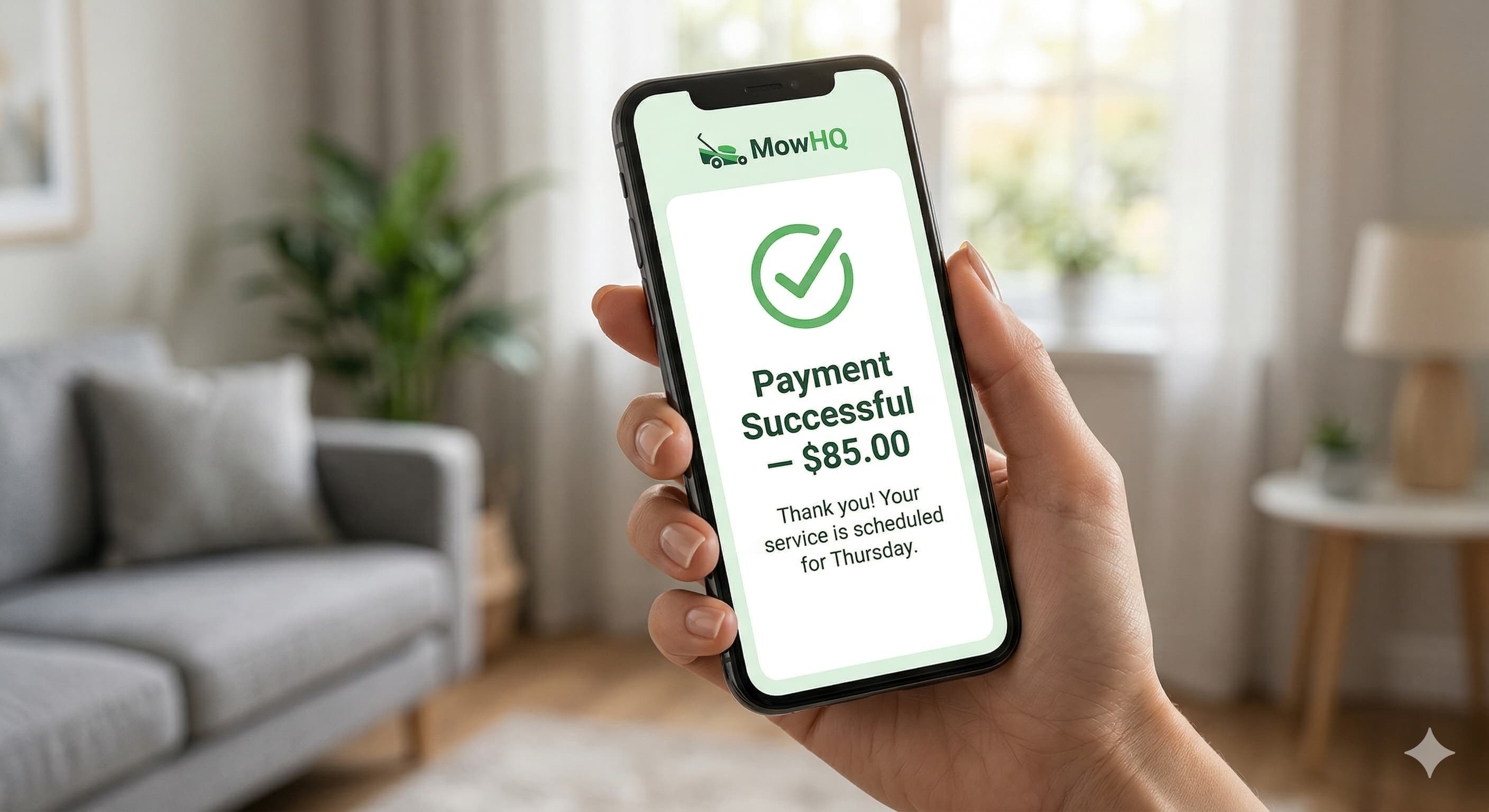 Payment goes through instantly