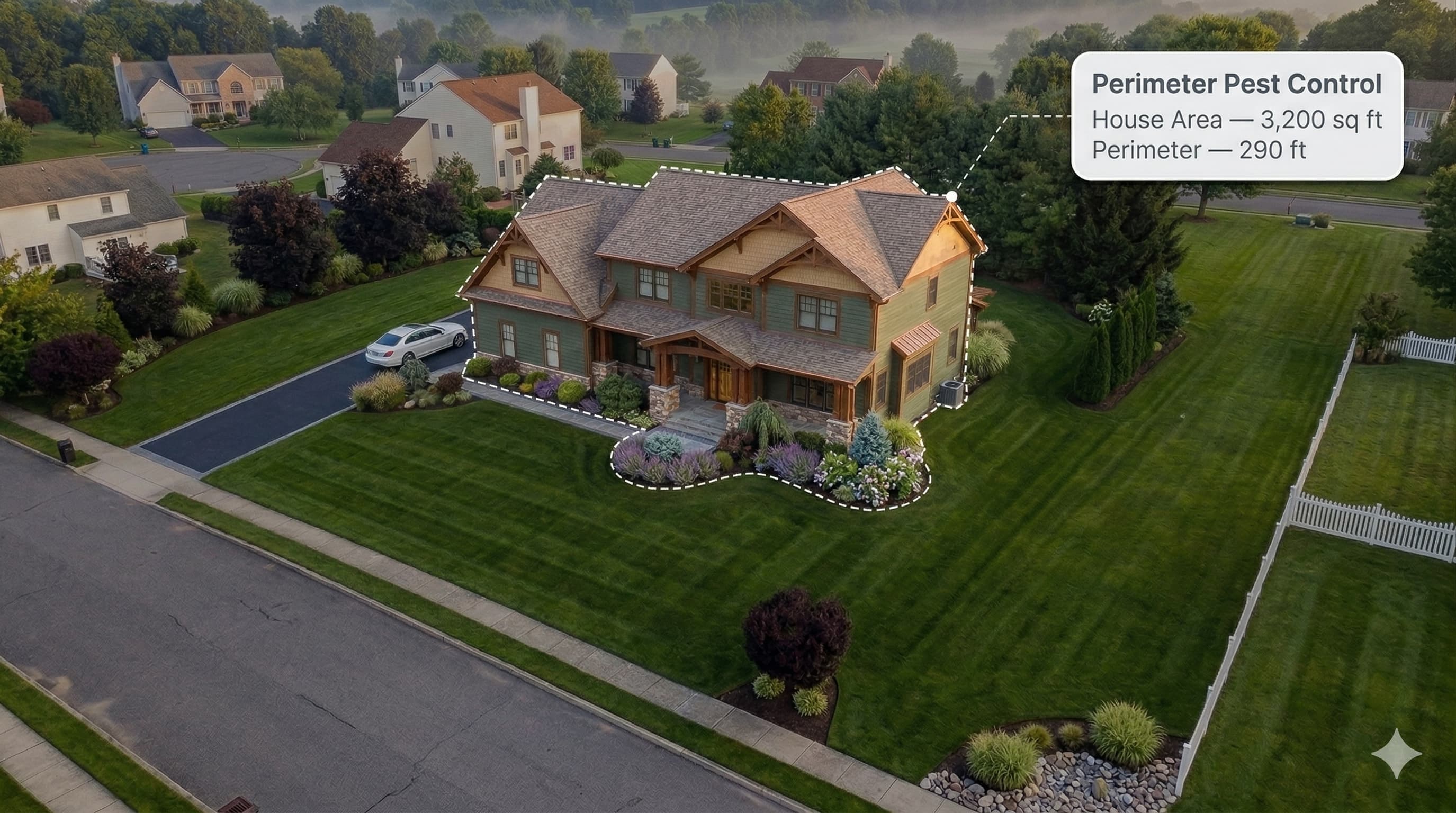 Trace the house perimeter