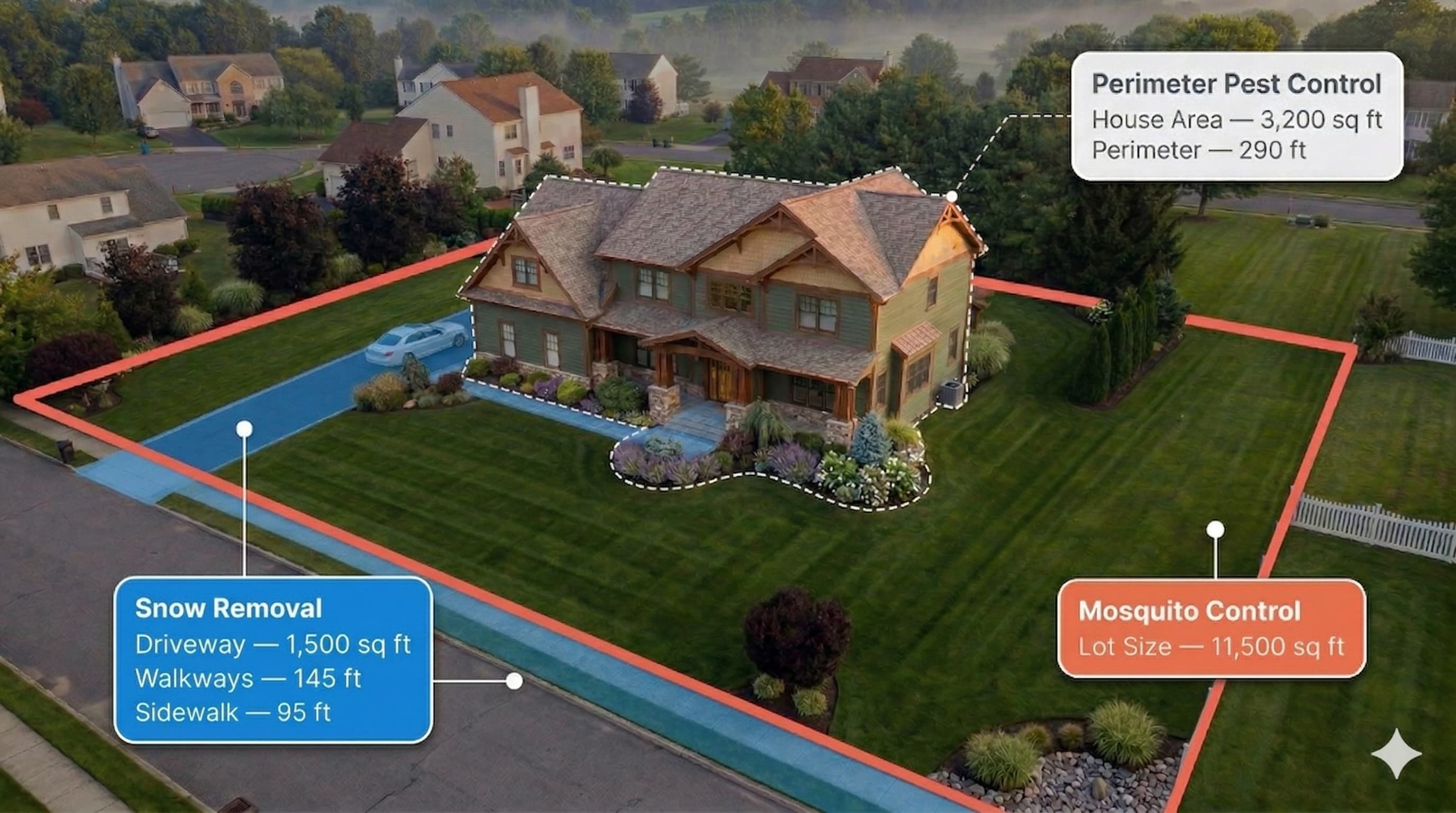 Highlight driveways & walkways