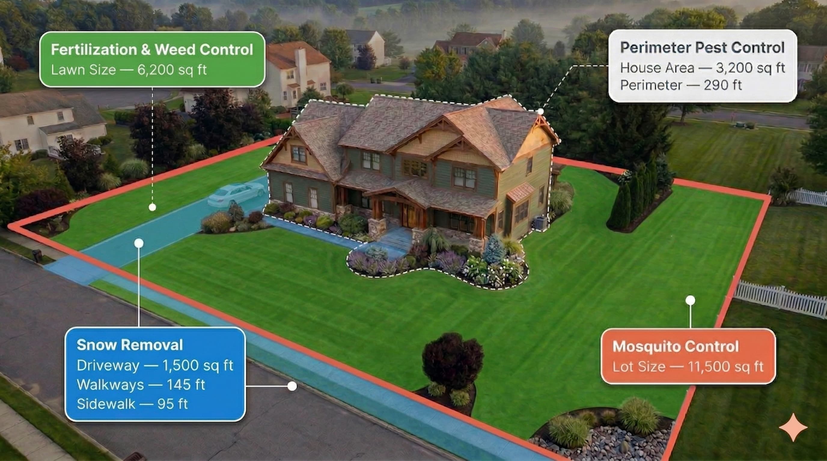 Measure the lawn area